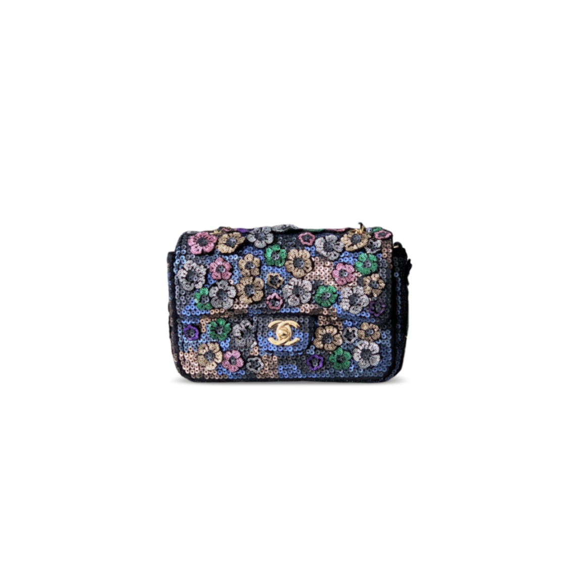 Ch**el 25p mini classic flap sequin bag (20*14*8cm)